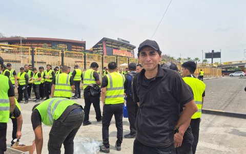 Marlon Espinoza, estaba feliz de poder trabajar en el estadio el día que Ecuador jugaba con Bolivia.