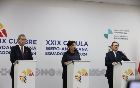 La canciller Gabriela Sommerfeld destacó los puntos en común entre los países de Iberoamérica, aunque no hay claridad sobre la firma de la Declaración de Cuenca.