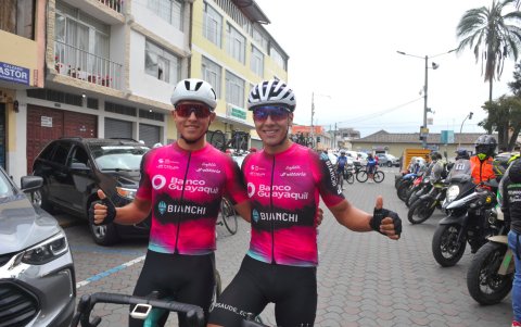 Cristian y Sebastián vistieron la licra del Team Banco Guayaquil. El primero, incluso, alcanzó a ganar la etapa cuatro.