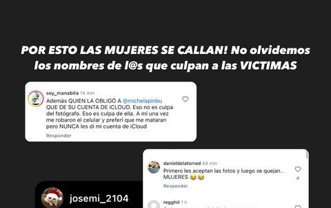 Publicaciones en las redes sociales de Michela.