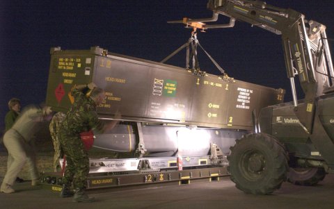 Un misil Storm Shadow del Ejército británico.