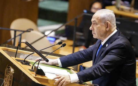 El primer ministro israelí, Benjamín Netanyahu, en una de sus recientes apariciones públicas,