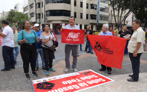 La marcha en Guayaquil se concentra en el centro de la ciudad.