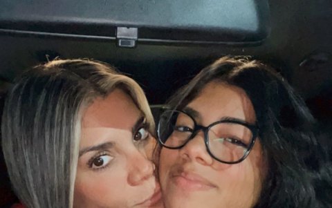 Con su hija, Renata.