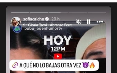 Una captura en las redes sociales de Sofía.