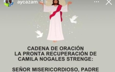 Oraciones por la salud de Camila Nogales.