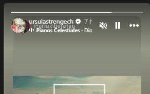 Captura de pantalla del mensaje de la presentadora.