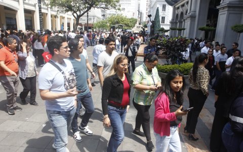 La Plaza de la Administración fue otro de los puntos donde se llevó a cabo este ejercicio.