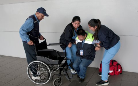 También se hizo simulacro de emergencias, como ciudadanos que requerían asistencia.