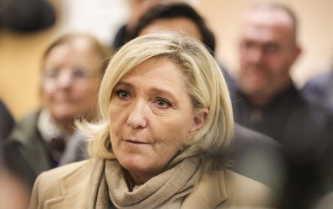 La líder de la extrema derecha francesa, Marine Le Pen, en el Palacio de Justicia de París, el 27 de noviembre de 2024.