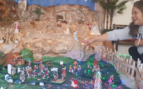 El nacimiento de Mónica Ortega cuenta con piezas elaboradas por ella a mano.