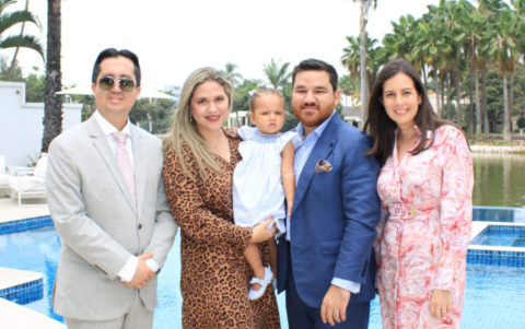 Danilo Ycaza, Odile Rendón, Miranda Endara, Juan Diego Endara e Ylana Paz.