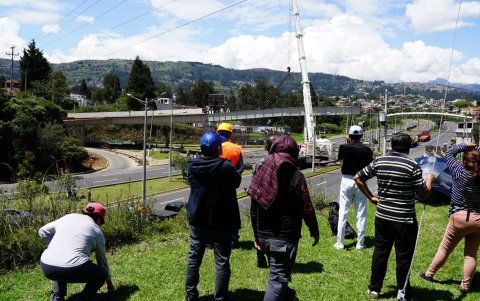 La construcción del paso elevado beneficiará a los moradores del valle de Los Chillos y Quito