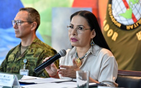 La presidenta del Consejo Nacional Electoral, Diana Atamaint.
