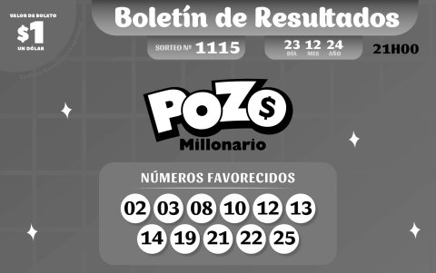 BOLETIN POZO 1115, REVANCHA 102 - LUNES 16 DE DICIEMBRE 2024