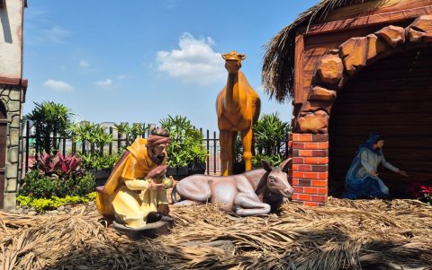 Pesebre del Malecón 2000, ubicado en Malecón y 9 de Octubre.