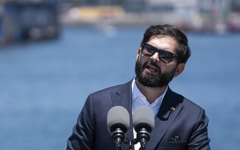 El presidente de Chile, Gabriel Boric, durante un acto oficial en Valparaíso (Chile), el pasado 21 de diciembre del 2024.