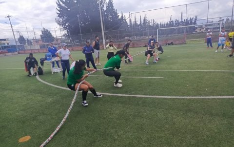 Destrezas. Cada delegación demostró sus habilidades en los juegos desarrollados en Pelileo, Tungurahua.