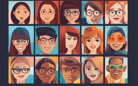 Referencial de avatares digitales.