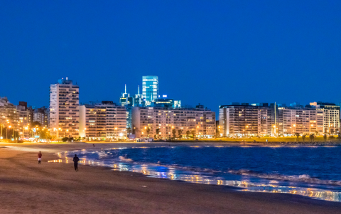 Una playa de Montevideo, Uruguay.