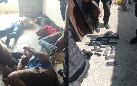 La policía detuvo a sospechosos, decomisó armas y una granada