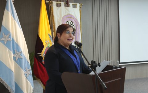 María Delia García Jouvin,presidenta de Acorvol, durante su intervención.