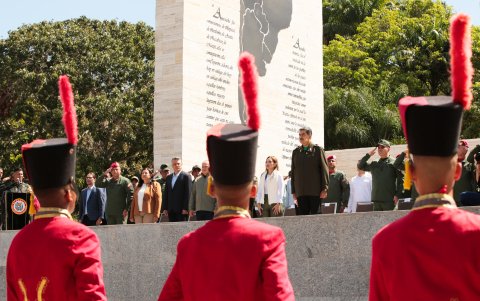El presidente Nicolás Maduro, en un acto con la Fuerza Armada Nacional Bolivariana (FANB).