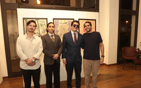 Luis Boloña, Manuel Nivela, Víctor Hugo Marín Rosillo, expositor) y Alejandro Santoro.