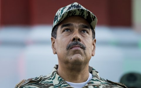 El presidente de Venezuela, Nicolás Maduro, participa durante un acto en Caracas (Venezuela).