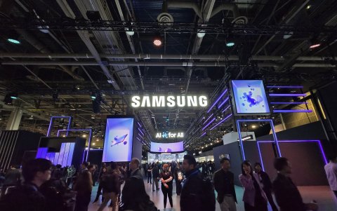 Así luce el booth de Samsung en el CES 2025.