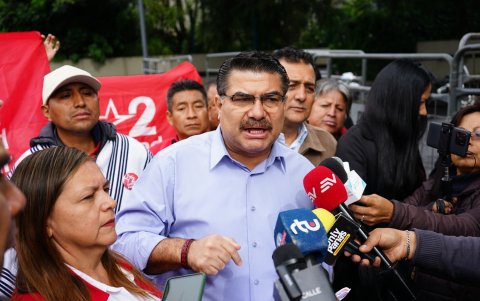 El excandidato presidencial Jorge Escala presentó una denuncia electoral contra el presidente Daniel Noboa.