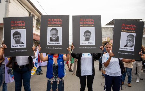 Caminata para exigir justicia por menores de Las Malvinas, que se realizó días atrás.