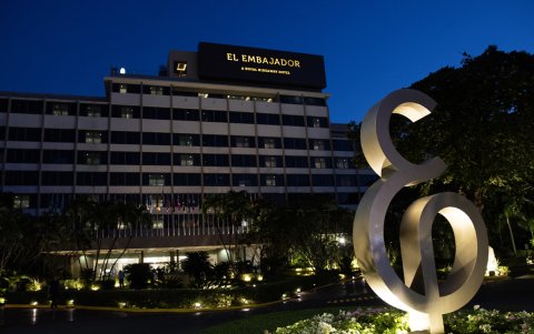 Fotografía de este viernes 10 de enerp del hotel El Embajador, donde se encontraba alojado el líder opositor venezolano Edmundo González Urrutia, en Santo Domingo (República Dominicana).