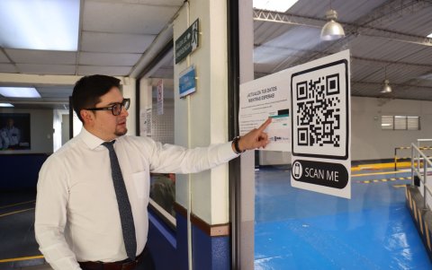 Código Qr. Cada centro cuenta con un código para actualizar los datos del usuario.