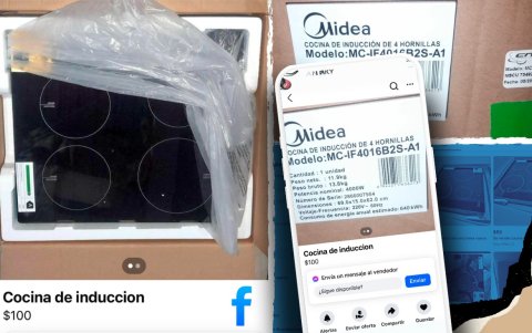 Cocinas de inducción que se ofertan en Marketplace tienen la misma serie que las entregadas gratuitamente por el gobierno de Daniel Noboa.