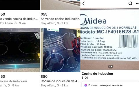 En Marketplace ofertan cocinas de inducción a un valor inferior al que comercialmente venden los almacenes de electrodomésticos.
