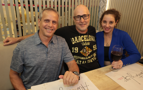 Luis Alberto Amador, Santiago Villanueva y Alexandra Centeno.