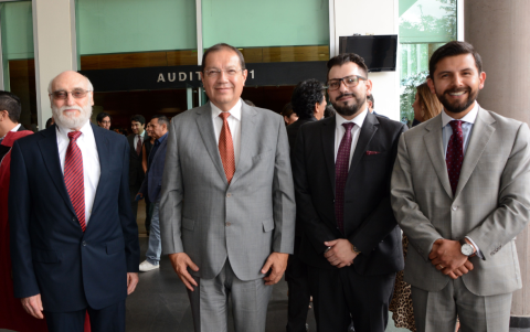 Emilio Cerezo, Santiago Guarderas, Ramiro Olivo y Jorge Alegría.