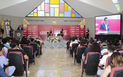 Universidad. La UCSG fue una de las instituciones que provocó el diálogo con candidatos a la Presidencia de Ecuador.