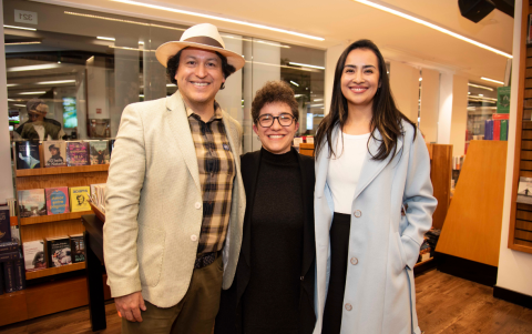 José Antonio Villena, Alegría Ortiz y Cindy Ágreda.