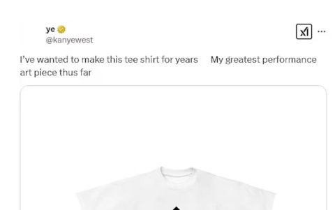 La publicación que ya no está disponible de Kanye West.