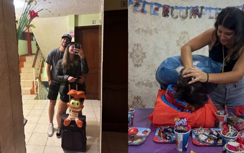 La pareja disfrutó de las tradiciones en Ecuador.