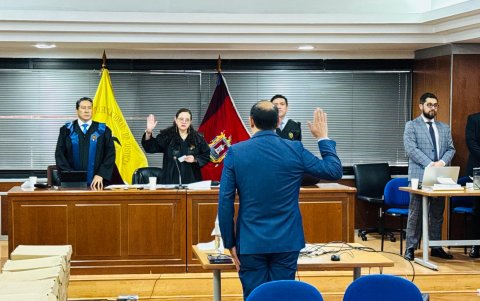 Durante la audiencia de juicio del caso Purga se conoció el testimonio del mayor de Policía Marco Pazmiño, perito experto en informática.