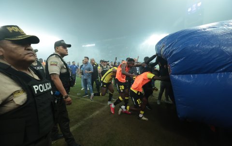 Así salieron los jugadores de Barcelona SC del Capwell.