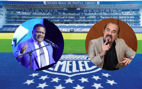 Jorge Guzmán (i) y José Auad pugnarán por la presidencia del Emelec.