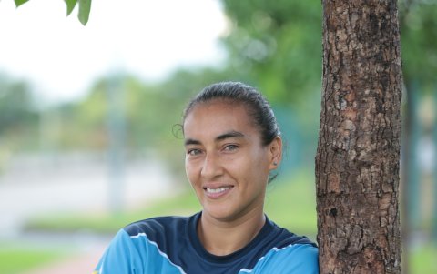 Marcelly Zambrano, árbitra ecuatoriana.