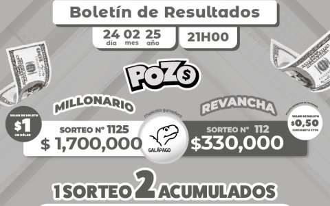 BOLETIN POZO 1125, REVANCHA 112 -LUNES 24 DE FEBRERO 2025