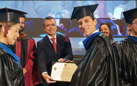 El presidente Daniel Noboa y su hermano, Santiago Noboa.