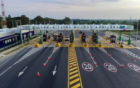 Peaje Jaime Roldós Aguilera se ubica en la E-25, entre los cantones Naranjal y Balao.