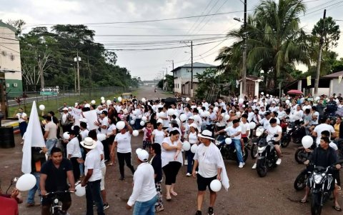 Moradores de Putumayo organizaron una manifestación para exigir justicia.